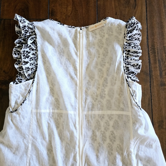 Tory Burch Amita Appliquéd Printed Cotton V-Neck Sleeveless Maxi Dress In Multi - Picture 14 of 16